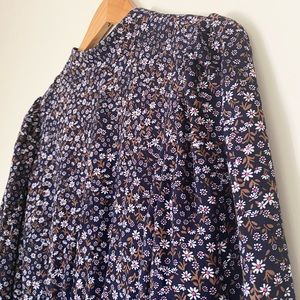LOFT High Neck Floral Dress
